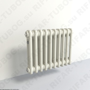 Радиатор 2-х трубчатый RIFAR TUBOG 2042 - 27 сек, подключение боковое универсальное (B1-B4), цвет IV — Айвори (глянцевый)
