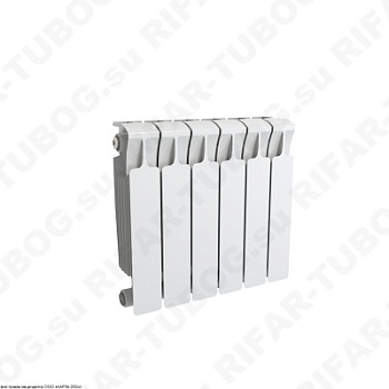 Биметаллический радиатор RIFAR MONOLIT 300 - 6 сек., подключение боковое, белый (глянцевый)