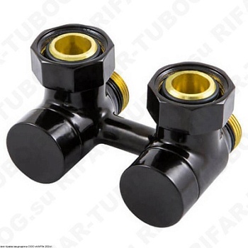 601000101 Schlosser Узел нижнего подключения Exclusive, проходной, G 3/4 НГ х М22x1,5 НР, RAL9005