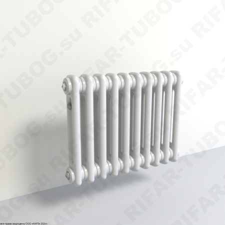 Радиатор 2-х трубчатый RIFAR TUBOG 2018 - 17 сек, подключение боковое универсальное (B1-B4), цвет WH — Белый (глянцевый)