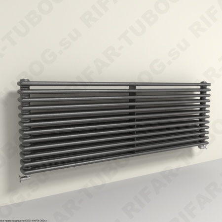 Горизонтальный радиатор 3-х трубчатый  RIFAR TUBOG HORIZONT 3180 - 12 сек, цвет AN — Антрацит (матовый)