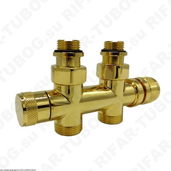 0682-1500D0E0 SR Rubinetterie Узел нижнего подключения, ручной, прямой, G 1/2 НР х G 3/4 НР, Золото