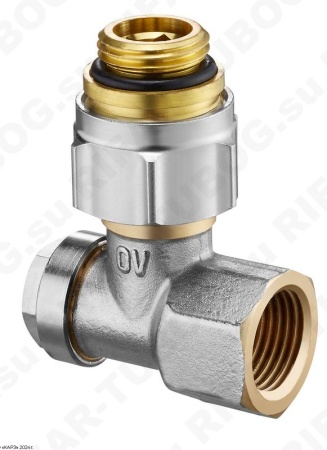 1016575 Oventrop Узел нижнего подключения раздельный Combi 3, угловой, G 1/2 НР х Rp 1/2 ВР