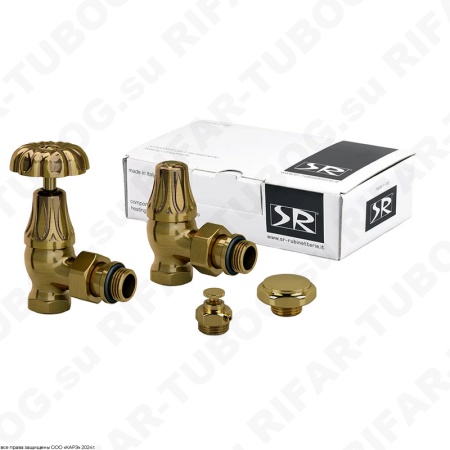 K337-1500Z000 SR Rubinetterie Комплект вентилей Floral Old Style, с ручным приводом, угловой, G 1/2 НР х G 1/2 ВР, Бронза