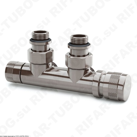 0681-1500NSE0 SR Rubinetterie Узел нижнего подключения, ручной, угловой, Правый, G 1/2 НР х G 3/4 НР евроконус, Матовый никель