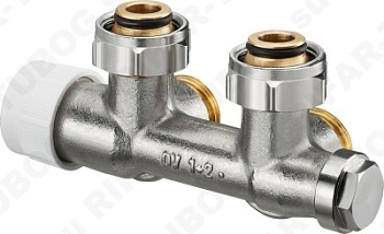 1184024 Oventrop Multiblock TU, угловой, с преднастройкой, для однотрубных/двухтрубных систем, G 3/4 НГ х G 3/4 НР