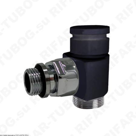 0363-1500VCPS SR Rubinetterie Вентиль на обратную подводку Prestige & Minimal, угловой, G 1/2 НР х 24х19 НР, Черный матовый