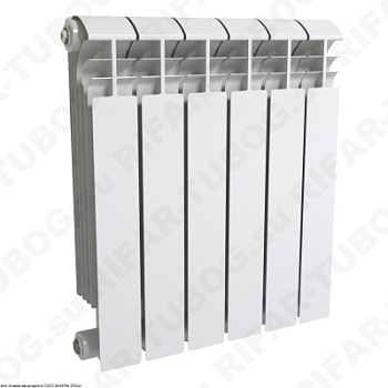 Алюминиевый радиатор RIFAR ALUM 500 - 5 сек., подключение боковое, белый (глянцевый)