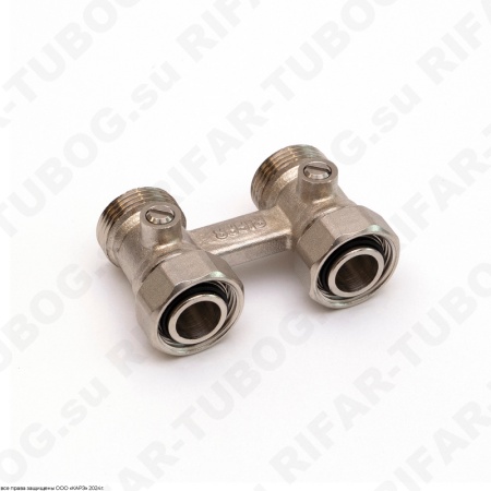 R.Ad.H01 Rifar Узел нижнего подключения, проходной, G 3/4 НГ (евроконус) x G 3/4 НР