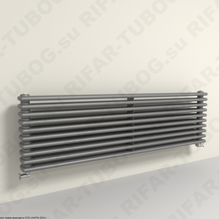 Горизонтальный радиатор 3-х трубчатый  RIFAR TUBOG HORIZONT 3180 - 10 сек, цвет TI — Титан (матовый)