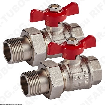 RTO 07.076 Royal Thermo Комплект шаровых кранов, прямой, R 3/4 НР х G 3/4 ВР