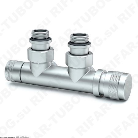 0681-1500CSE0 SR Rubinetterie Узел нижнего подключения, ручной, угловой, Правый, G 1/2 НР х G 3/4 НР евроконус, Матовый хром