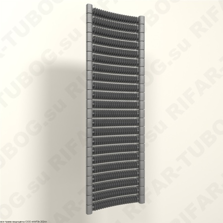 Биметаллический радиатор RIFAR CONVEX 500 - 22 сек., подключение нижнее разнесенное, титан