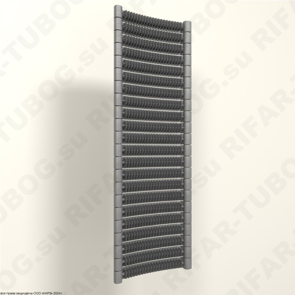 Биметаллический радиатор RIFAR CONVEX 500 - 22 сек., подключение нижнее разнесенное, титан