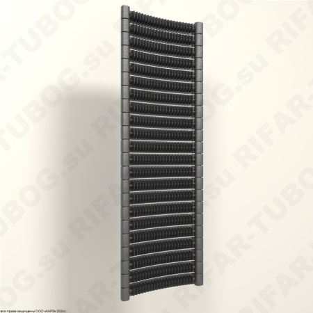 Биметаллический радиатор RIFAR CONVEX 500 - 22 сек., подключение нижнее разнесенное, антрацит