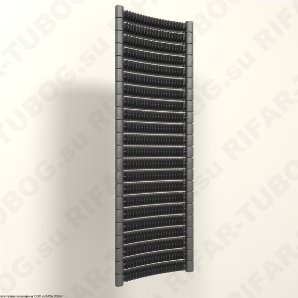 Биметаллический радиатор RIFAR CONVEX 500 - 22 сек., подключение нижнее разнесенное, антрацит