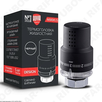 RTO 07.0008 Royal Thermo Термостат Design, М30х1,5, Черный