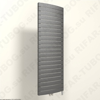 Биметаллический радиатор RIFAR CONVEX VENTIL 500 - 22 сек., подключение нижнее центральное, антрацит