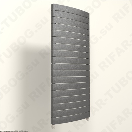 Биметаллический радиатор RIFAR CONVEX 500 - 18 сек., подключение нижнее разнесенное, антрацит