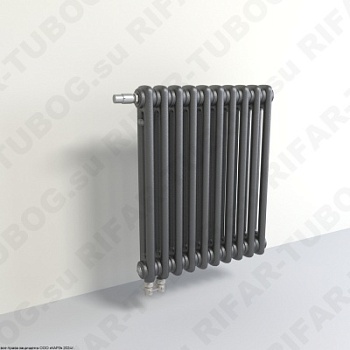 Радиатор 2-х трубчатый RIFAR TUBOG VENTIL 2052 - 32 сек, подключение нижнее одностороннее с термоклапаном (DV1), цвет AN — Антрацит (матовый)