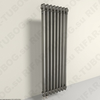 Радиатор 2-х трубчатый RIFAR TUBOG 2100 - 33 сек, подключение нижнее одностороннее (D1), цвет TL — Технолак (глянцевый)