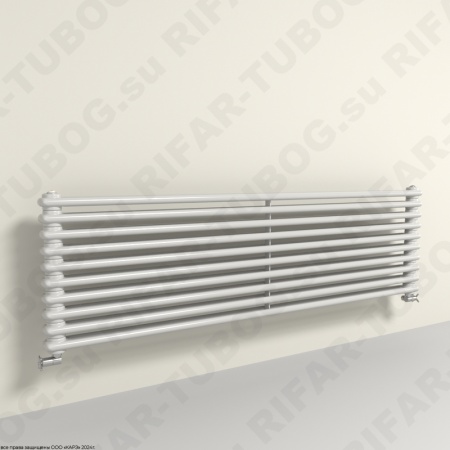 Горизонтальный радиатор 2-х трубчатый  RIFAR TUBOG HORIZONT 2150 - 10 сек, цвет WH — Белый (глянцевый)