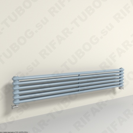 Горизонтальный радиатор 2-х трубчатый  RIFAR TUBOG HORIZONT 2150 - 6 сек, цвет SA — Сапфир (глянцевый)