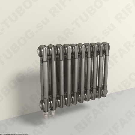 Радиатор 2-х трубчатый RIFAR TUBOG 2018 - 43 сек, подключение нижнее одностороннее (D1), цвет TL — Технолак (глянцевый)