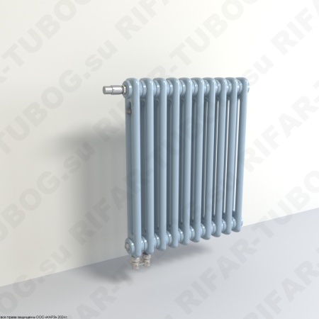 Радиатор 2-х трубчатый RIFAR TUBOG VENTIL 2072 - 34 сек, подключение нижнее одностороннее с термоклапаном (DV1), цвет SA — Сапфир (глянцевый)