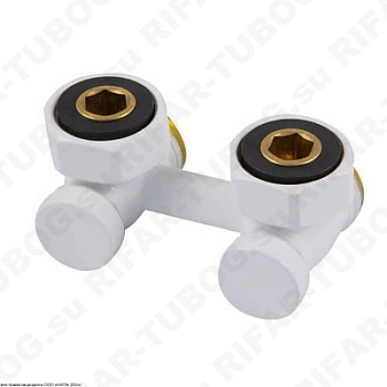 600700023 Schlosser Узел нижнего подключения, угловой, G 3/4 НГ (плоское уплотнение) х G 3/4 НР, Белый