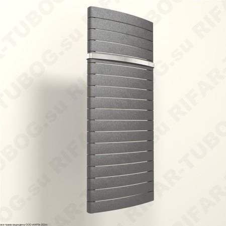 Биметаллический радиатор RIFAR CONVEX 500 - 18 сек., подключение нижнее разнесенное, антрацит