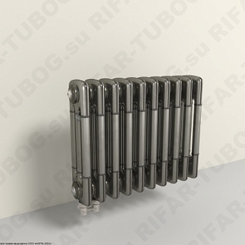 Радиатор 3-х трубчатый RIFAR TUBOG 3037 - 4 сек, подключение нижнее одностороннее (D1), цвет TL — Технолак (глянцевый)