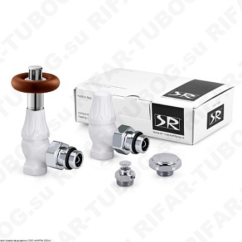 K367-1500VC0A SR Rubinetterie Термостатический комплект вентилей Old Style, угловой, G 1/2 НР х G 1/2 ВР, Белый