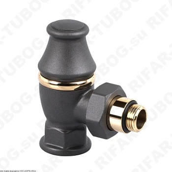 0323-2000V00P SR Rubinetterie Вентиль на обратную подводку Liberty, угловой, G 1/2 НР х G 3/4 ВР, Антрацит