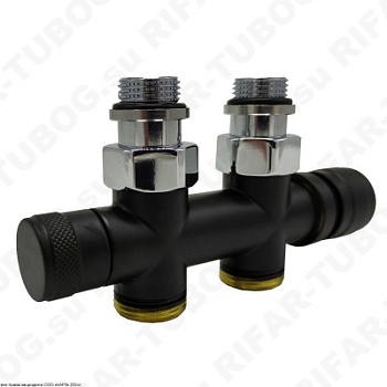 0682-1500VCES SR Rubinetterie Узел нижнего подключения, ручной, прямой, G 1/2 НР х G 3/4 НР, Черный матовый