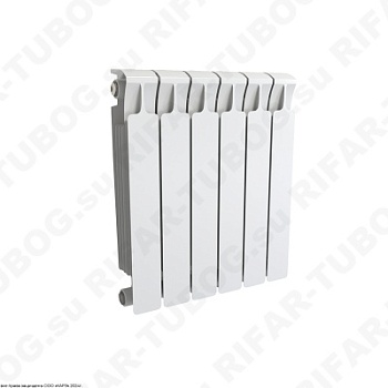 Биметаллический радиатор RIFAR MONOLIT 500 - 12 сек., подключение боковое, белый (глянцевый)