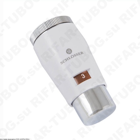 601100030 Schlosser Термостат Mini Brillant SH, M30x1,5 (под клапана Schlosser, Honeywell, Heimeier, Oventrop), Белый/CR