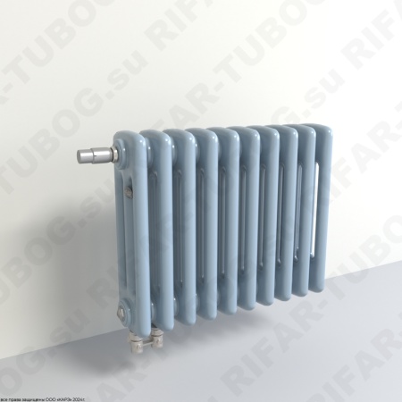 Радиатор 3-х трубчатый RIFAR TUBOG VENTIL 3018 - 40 сек, подключение нижнее одностороннее с термоклапаном (DV1), цвет SA — Сапфир (глянцевый)