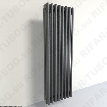 Радиатор 3-х трубчатый RIFAR TUBOG 3087 - 7 сек, подключение нижнее одностороннее (D1), цвет AN — Антрацит (матовый)
