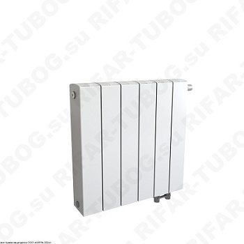 Биметаллический радиатор RIFAR SUPReMO VENTIL 350 - 12 сек., подключение нижнее правое (нпп), белый (глянцевый)