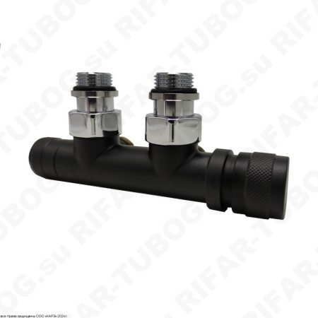 0681-1500VCES SR Rubinetterie Узел нижнего подключения, ручной, угловой, Правый, G 1/2 НР х G 3/4 НР евроконус, Черный матовый