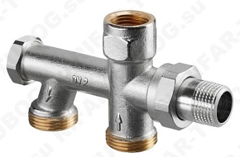 1013361 Oventrop Вентиль Duo для двухтрубных систем, R 1/2 НР х G 3/4 НР х G 1/2 ВР