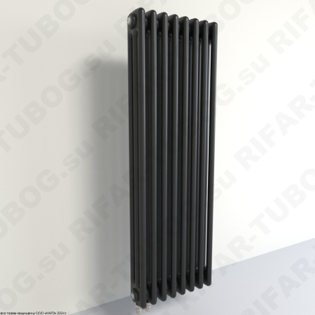 Радиатор 3-х трубчатый RIFAR TUBOG 3100 - 9 сек, подключение нижнее одностороннее (D1), цвет BM — Черный янтарь (матовый)