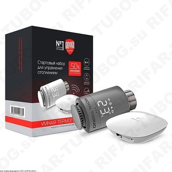 RTSMARTHS Royal Thermo Набор для дистанционного управления отоплением Smart Heat (термостат+модуль управления), М30х1,5/Click, Серебрстый