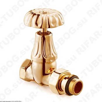 0338-1500D000 SR Rubinetterie Ручной вентиль Floral Old Style, прямой, G 1/2 НР х G 1/2 ВР, Золото