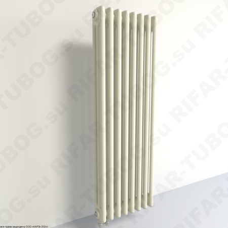 Радиатор 3-х трубчатый RIFAR TUBOG 3092 - 43 сек, подключение нижнее одностороннее (D1), цвет IV — Айвори (глянцевый)