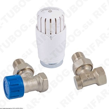 602200001 Schlosser Комплект подключения с термоголовкой 600100001, DN 15, угловой, GZ1/2 х GW1/2