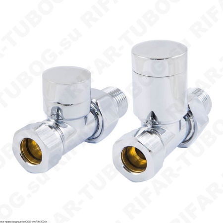 604200023 Schlosser Комплект подключения с ручной регулировкой Elegant, проходной, G 1/2 НР х 15x1 (Для меди), CR