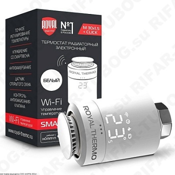 RTE 77.001 Royal Thermo Электронный термостат Smart Heat, М30х1,5/Click, Белый