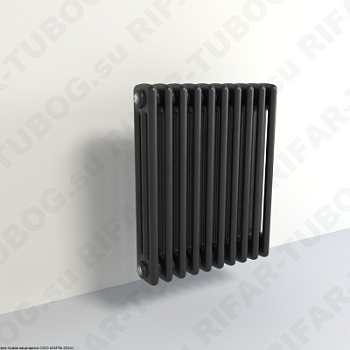 Радиатор 3-х трубчатый RIFAR TUBOG 3047 - 8 сек, подключение боковое универсальное (B1-B4), цвет BM — Черный янтарь (матовый)